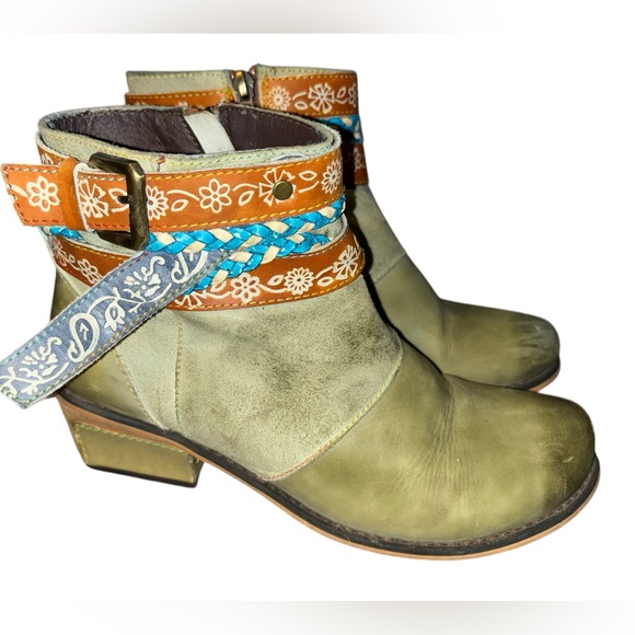 Socofy Boho ankle Boots 8/38 - Picture 3 of 9